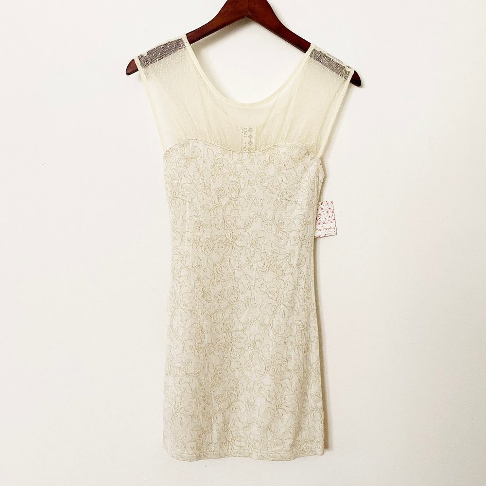 Free People Starlight Party Dress in Antique